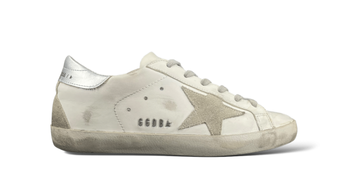Golden Goose Super Star / Blanc / Argenté / 36