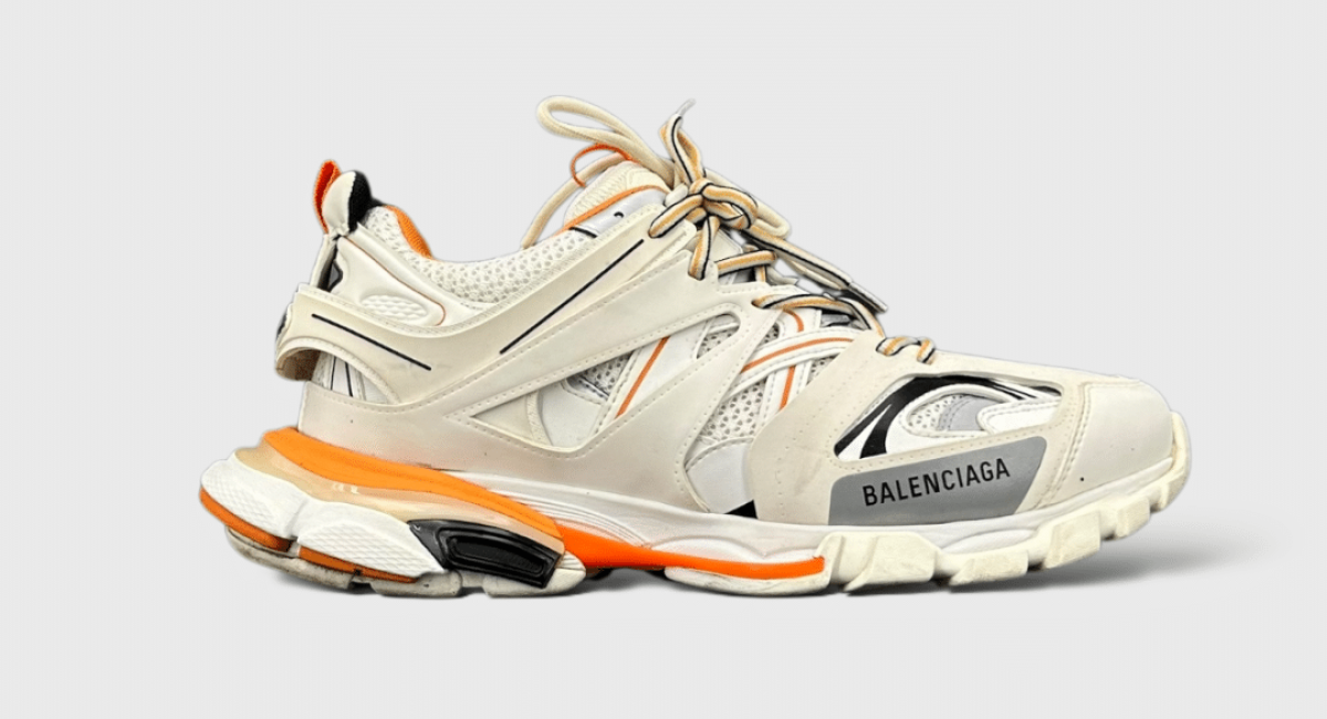 0000000496 Balenciaga Track Blanc/Orange 44