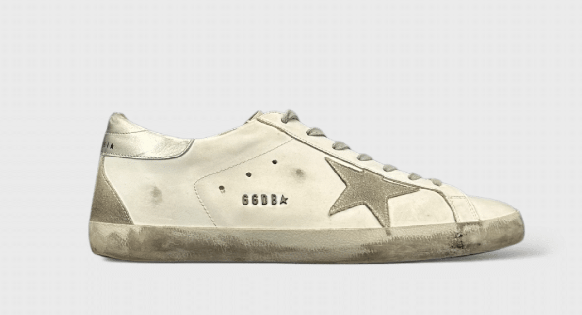 10017 Golden Goose Superstar Blanc/Argenté 44