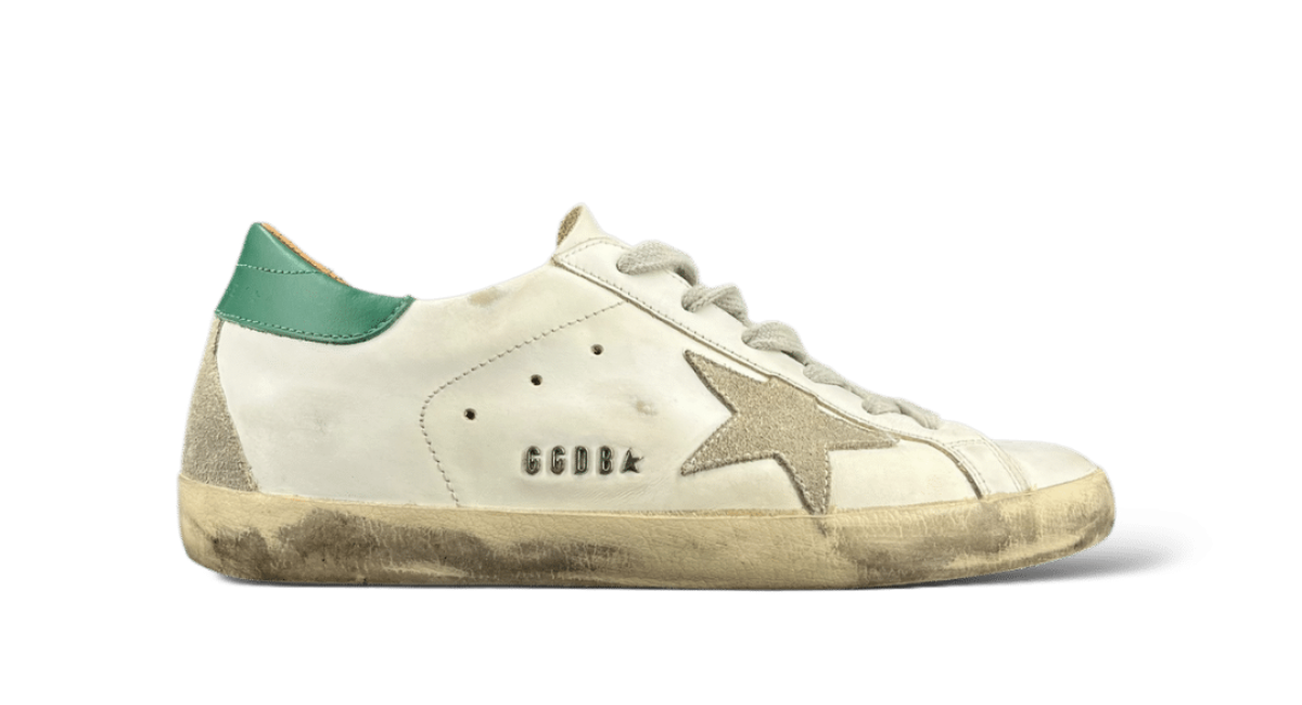 Golden Goose Super Star / Blanc / Vert / 38