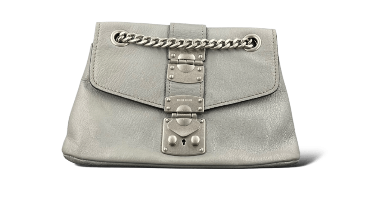 miu miu Sac à main  / Gris / Argenté / Small
