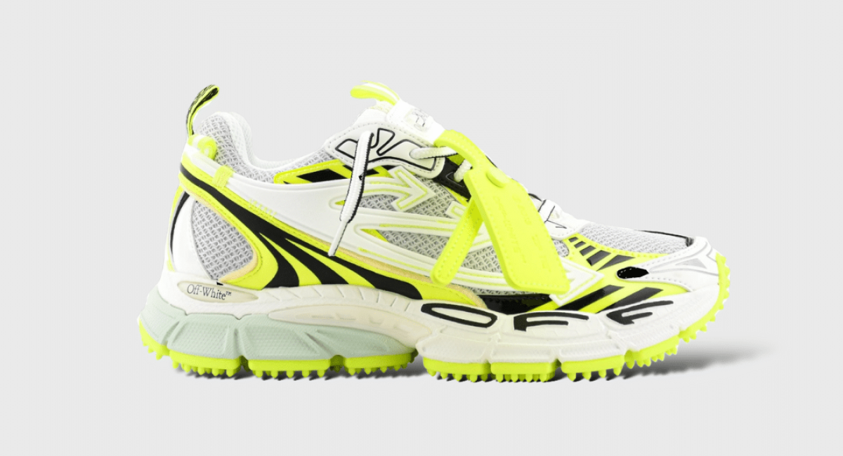 B8 Off-White be right back Blanc/jaune Fluo 42