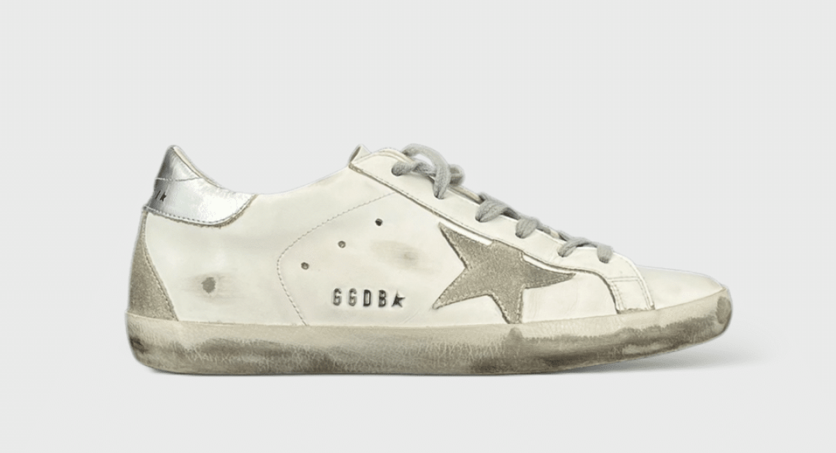 10001 Golden Goose Superstar blanche/argenté 36