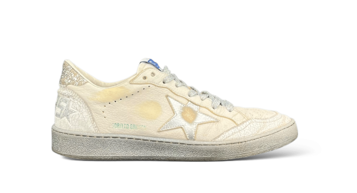 0000002307 Golden Goose Ball Star Blanc Argent Bleu 38