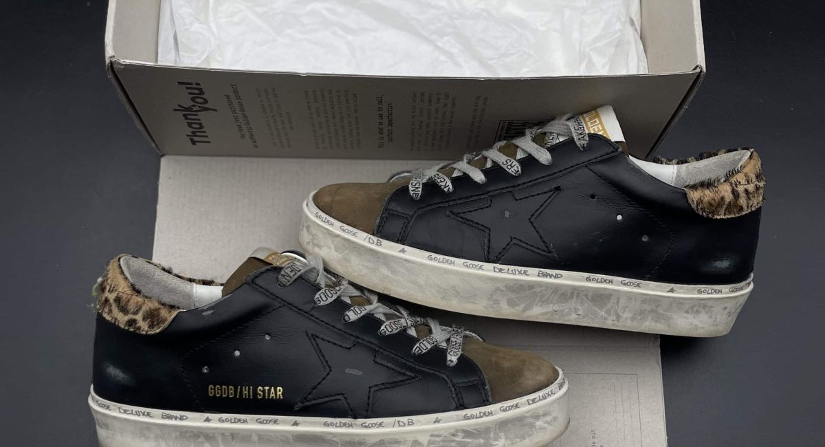 Golden Goose Hi star noir/léopard 36
