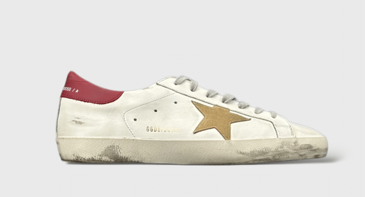 10035 Golden goose superstar Blanc/Bordeaux/Moutarde 43