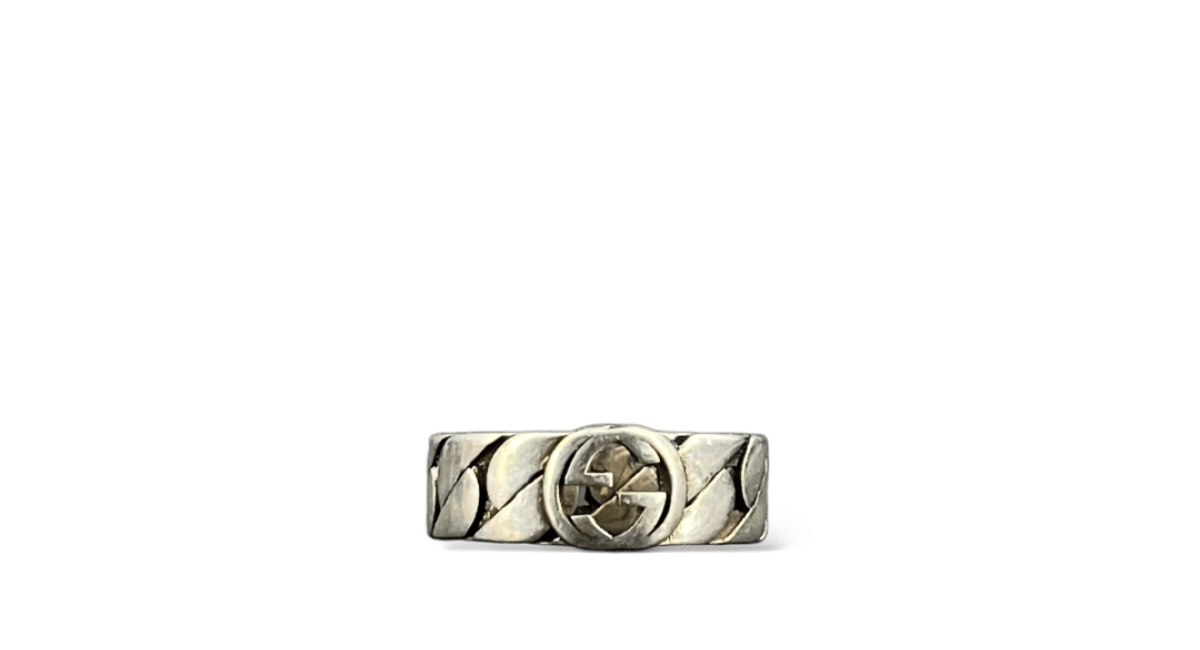 Gucci Bague Interlocking / Argenté / 63