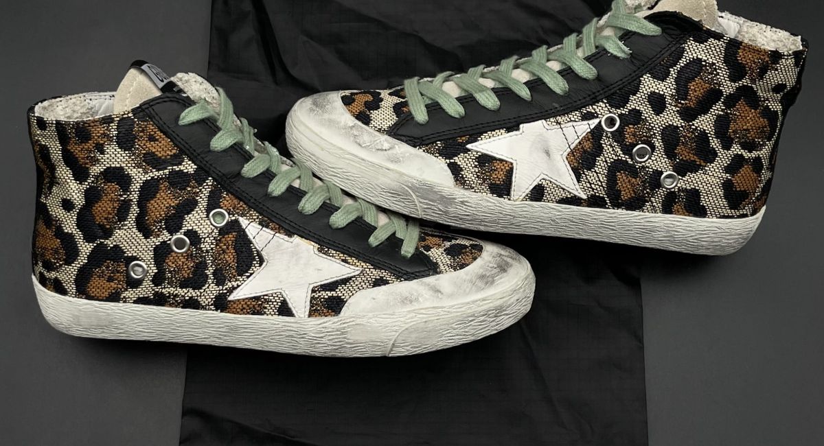 golden goose francy léopard/blanc 37
