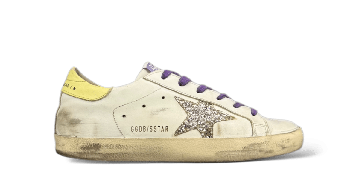 0000002268 Golden Goose Super Star Blanc/Jaune/Violet 36