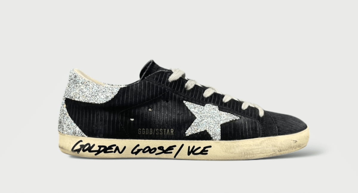 7891 Golden Goose Superstar noir/paillette 40