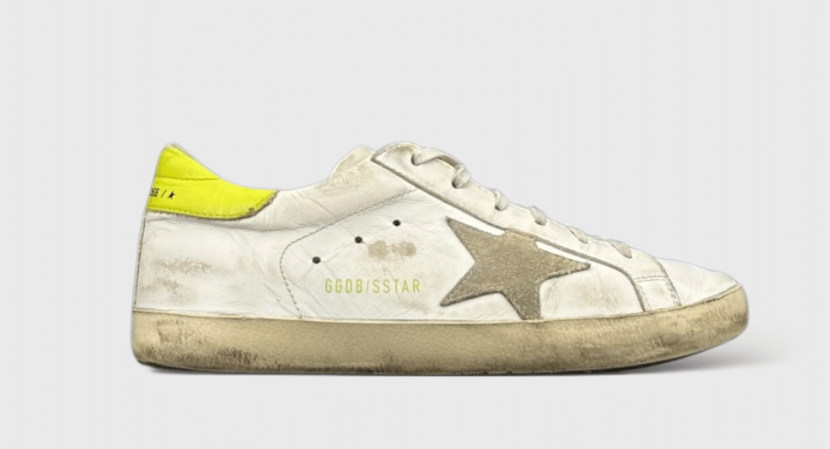10066 Golden Goose Superstar Blanc/Jaune fluo 38