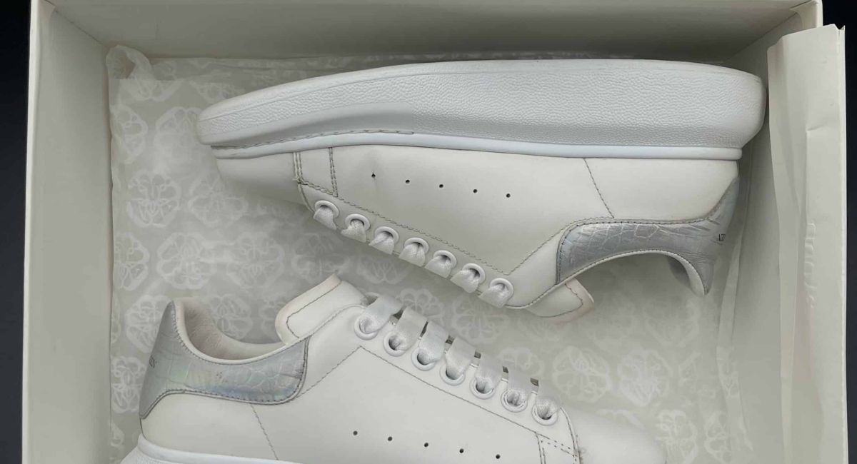 Alexander Mcqueen oversize blanc/argent 36,5