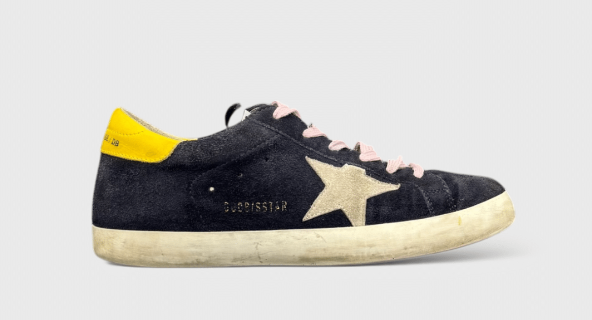 9465 Golden Goose Superstar Bleu Marine/Rose/Gris/Jaune 38