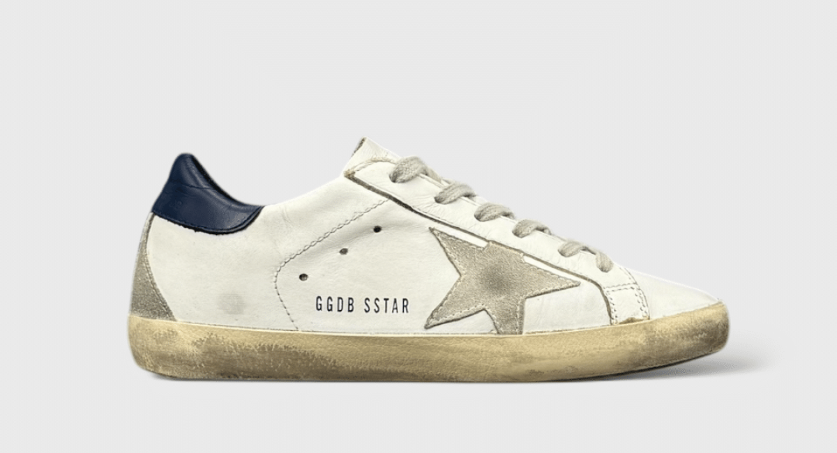 9471 Golden Goose Superstar Blanc/Gris/Bleu Marine 35
