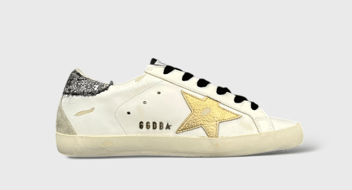 9357 Golden Goose Superstar Blanc/Or/Paillette 35