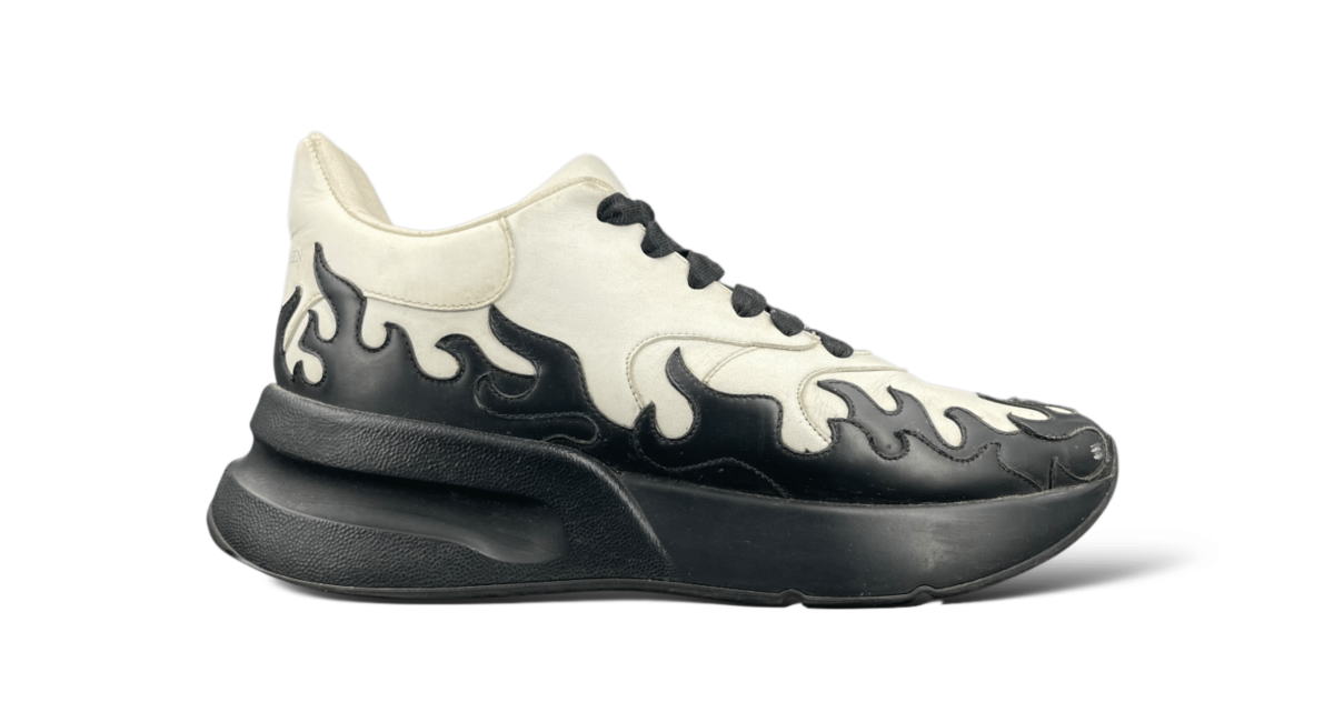 Alexander Mcqueen Oversize Runner / Blanc / Noir / 41