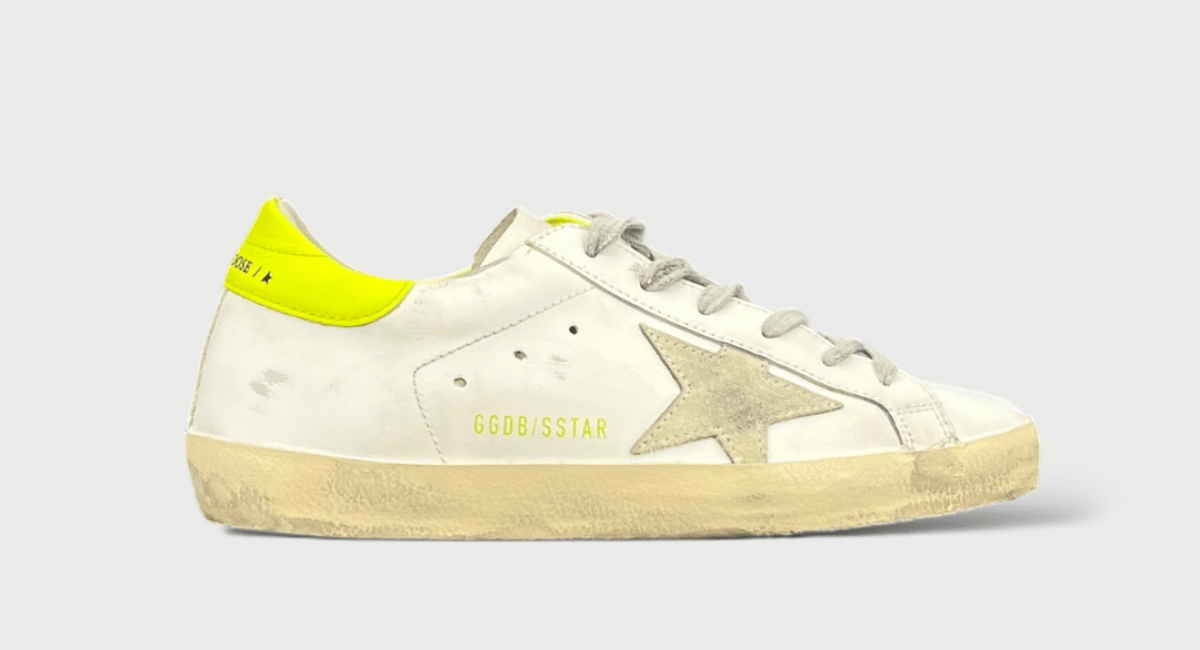 8031 Golden Goose Super Star Blanc/Jaune Fluo 37