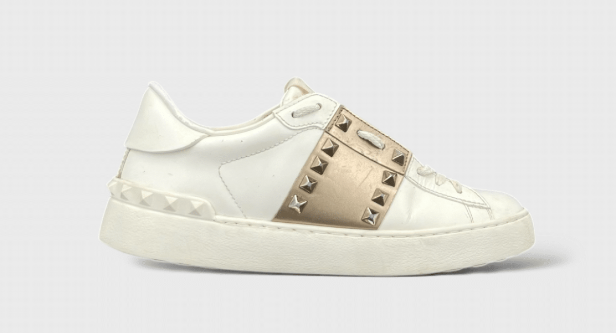 8083 Valentino Rockstud blanche/rose gold 36