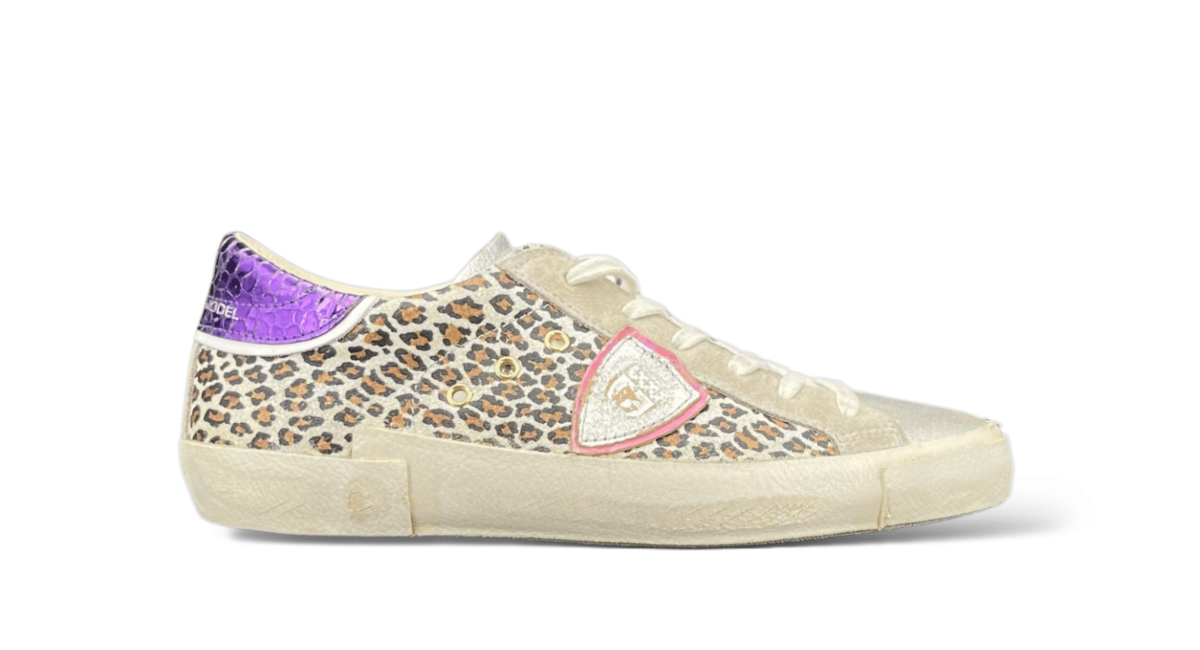 Philippe model PRSX Léopard/Beige/violet/Argenté 36