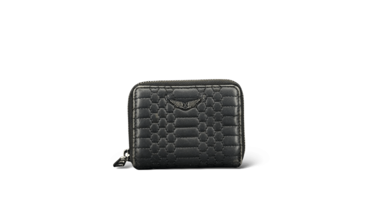 Zadig et Voltaire Porte Monnaie Noir/Argenté Médium