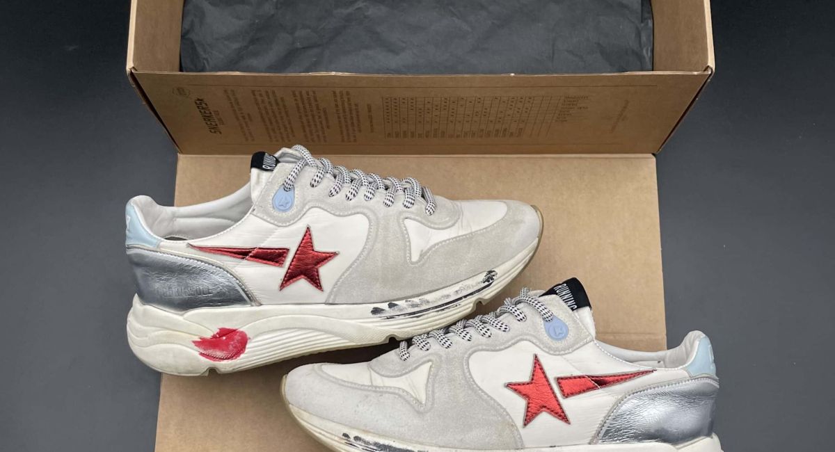 Golden goose Running grise/rouge/bleu 38