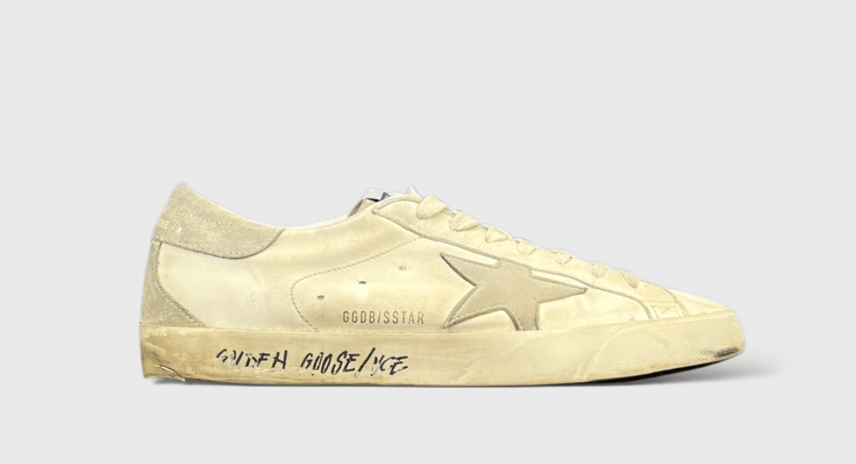 9310 Golden Goose Superstar Blanc/Gris/Ecriture 42