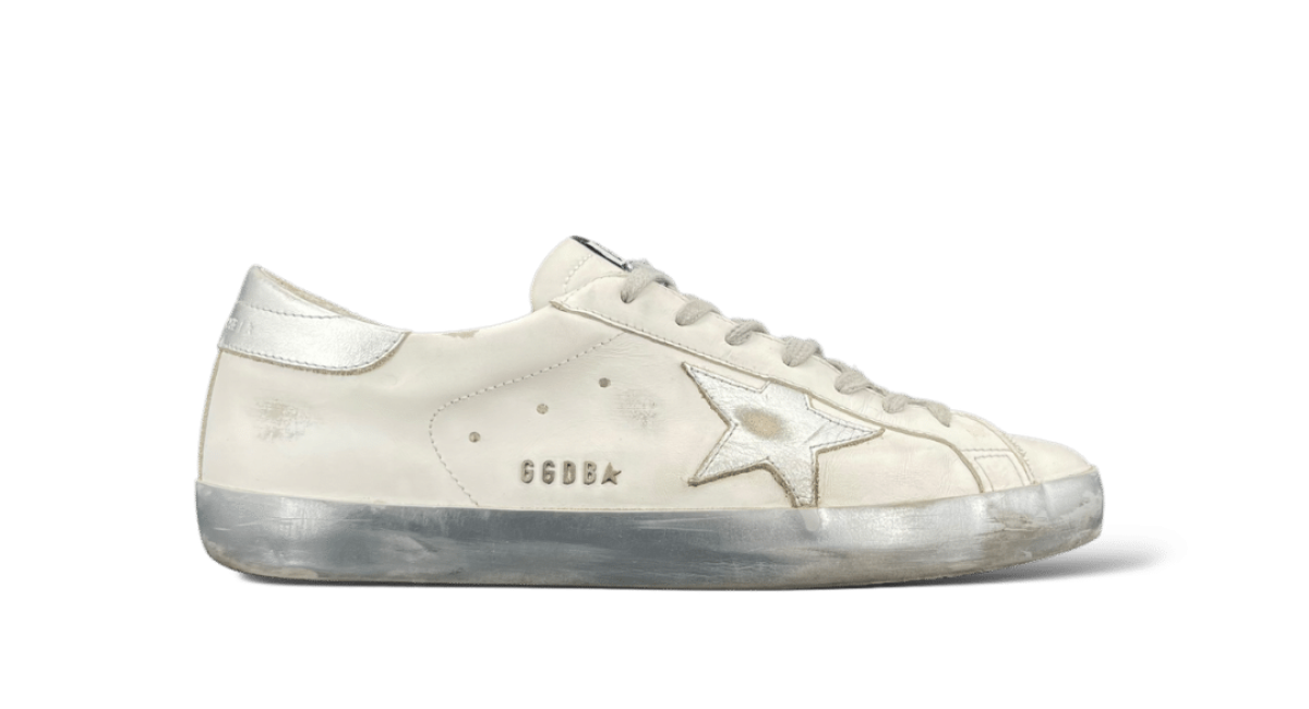 Golden Goose Super Star / Blanc / Argenté / 44