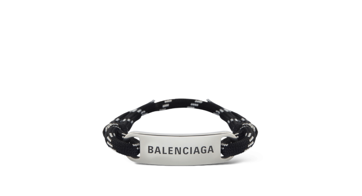 Balenciaga Bracelet Plate / Noir / Taille Unique