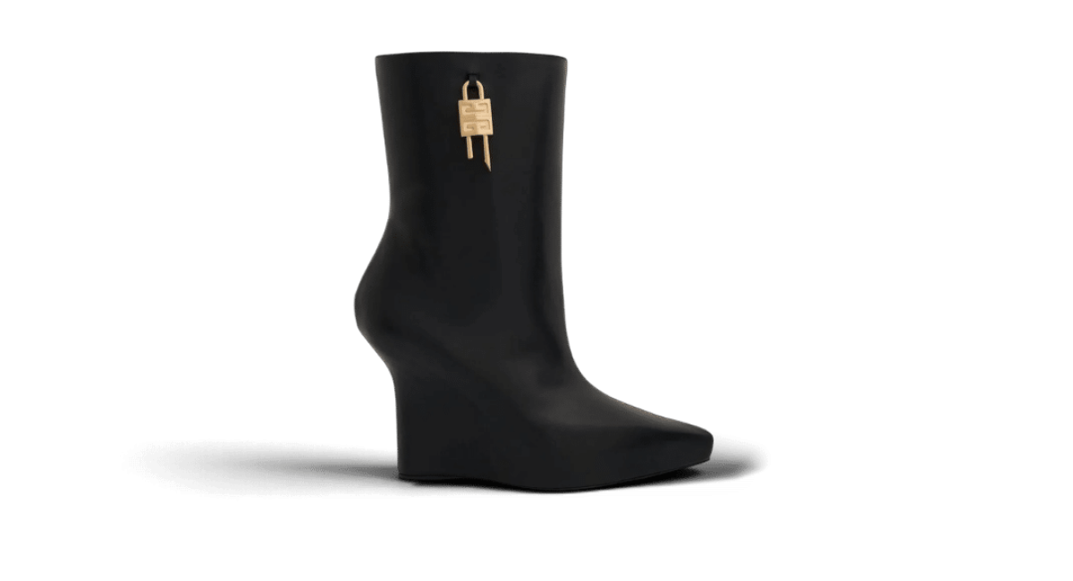 bottines-givenchy-4g-noires-compensees-cadenas