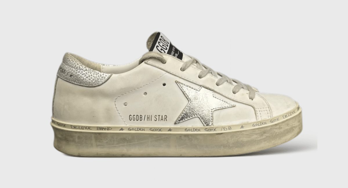 0000001203 Golden Goose hi star Blanc/Argenté 36
